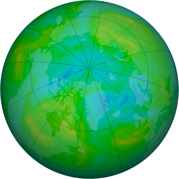 Arctic ozone map for 10 August 2004